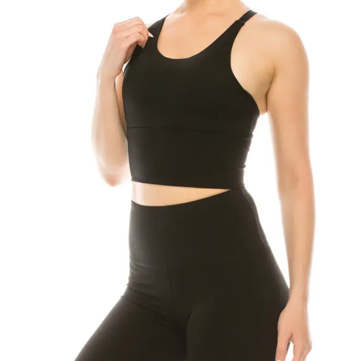 GIRLS SPORTS BRA - BLK